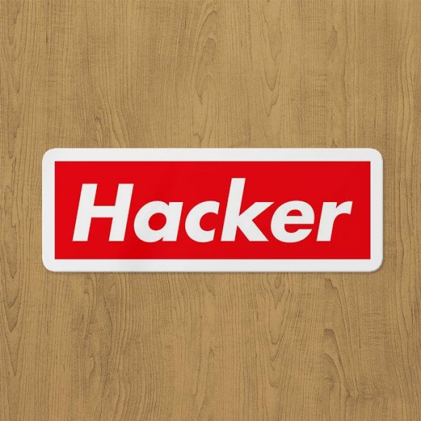 hacker sticker etiket