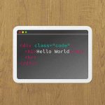 html hello world sticker etiket