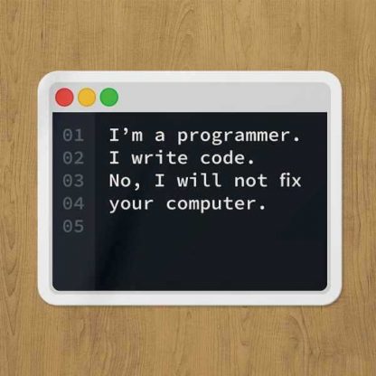 i am a programmer sticker etiket