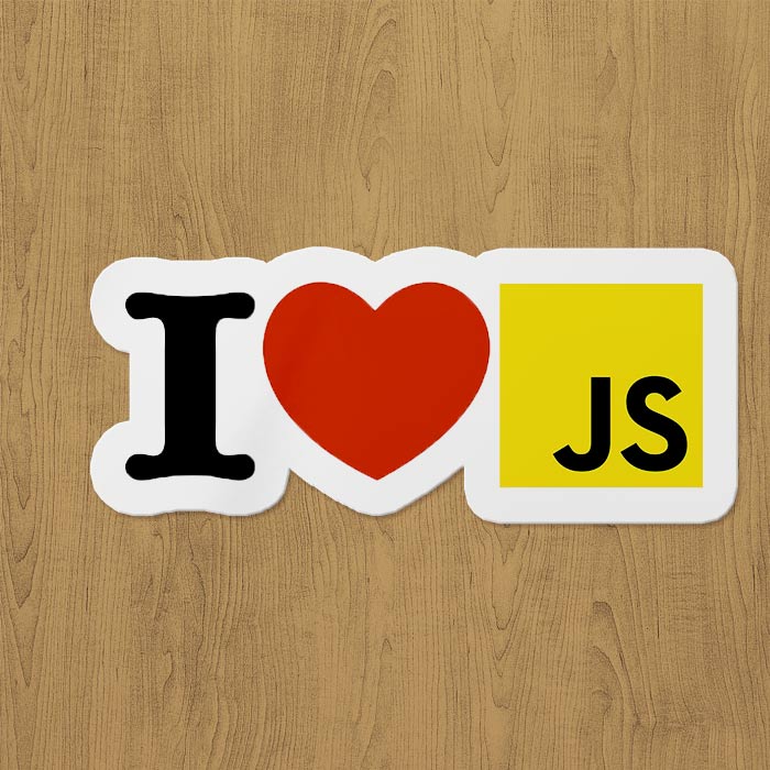 i love js sticker etiket i love js sticker etiket