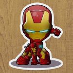 iron man sticker etiket