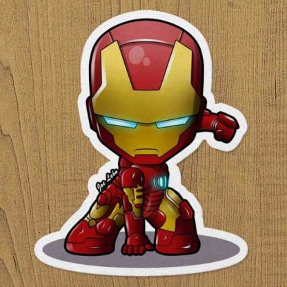 iron man sticker etiket