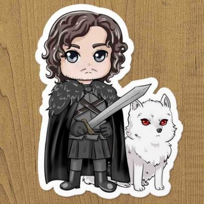 Jon Snow Sticker Etiket