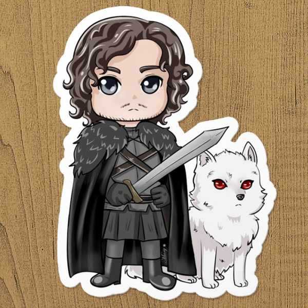 Jon Snow Sticker Etiket Jon Snow Sticker Etiket