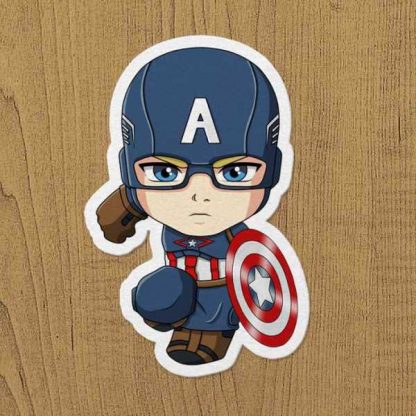 Kaptan Amerika Sticker Etiket