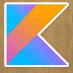 kotlin logo sticker etiket