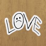 lil peep love tattoo sticker etiket