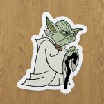 master yoda sticker etiket