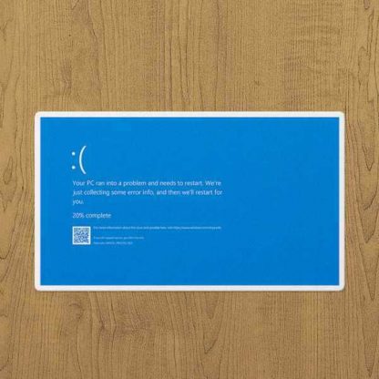 windows mavi ekran sticker etiket