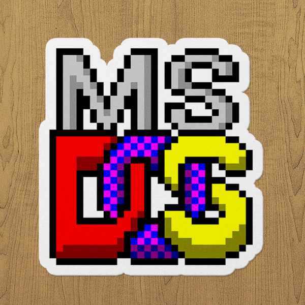 ms dos sticker etiket ms dos sticker etiket
