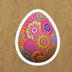 paskalya yumurtası sticker etiket