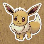 pokemon eevee sticker etiket