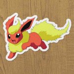 pokemon flareon sticker etiket