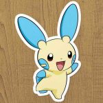 pokemon minun sticker etiket