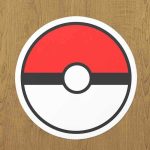 poke topu sticker etiket