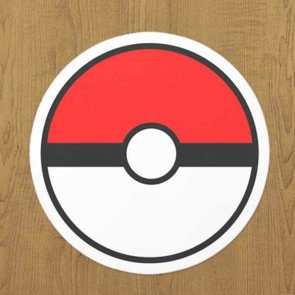 poke topu sticker etiket