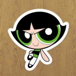 PowerPuff Girls Buttercup Sticker etiket