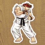 Street Fighter Ryu Sticker etiket