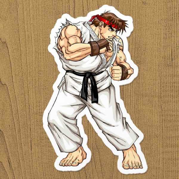 Street Fighter Ryu Sticker etiket Street Fighter Ryu Sticker etiket