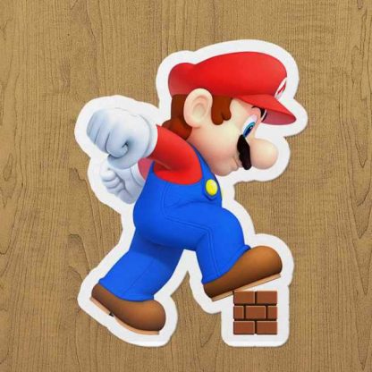 super mario sticker etiket