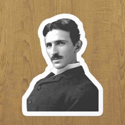 tesla laptop sticker etiket