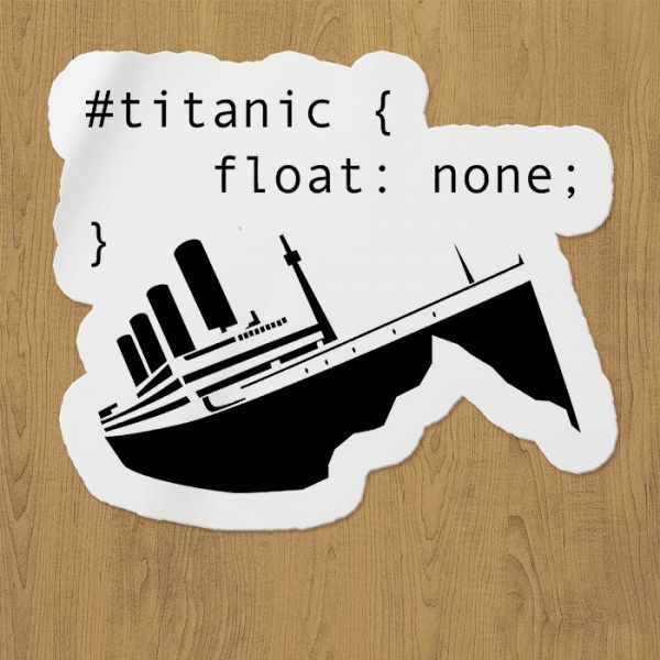 Titanic None Sticker etiket Titanic None Sticker etiket