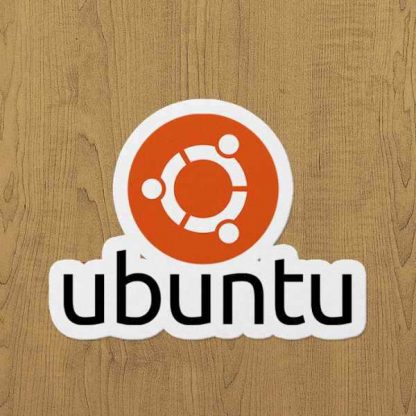 ubuntu logo sticker etiket