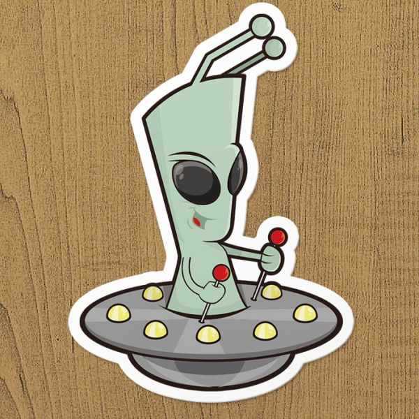 Uzaylı Sticker etiket Uzaylı Sticker etiket