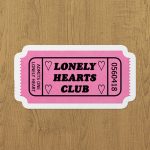 yalnız kalpler kulübü sticker etiket