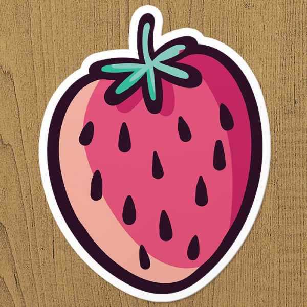 çilek sticker etiket çilek sticker etiket