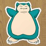 Pokemon Snorlax Sticker etiket