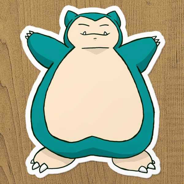 Pokemon Snorlax Sticker etiket Pokemon Snorlax Sticker etiket