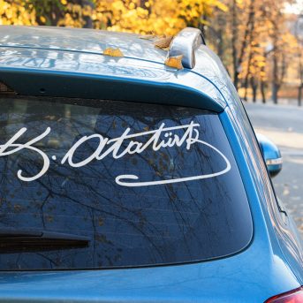 Atatürk imzası sticker Araba Sticker oto sticker