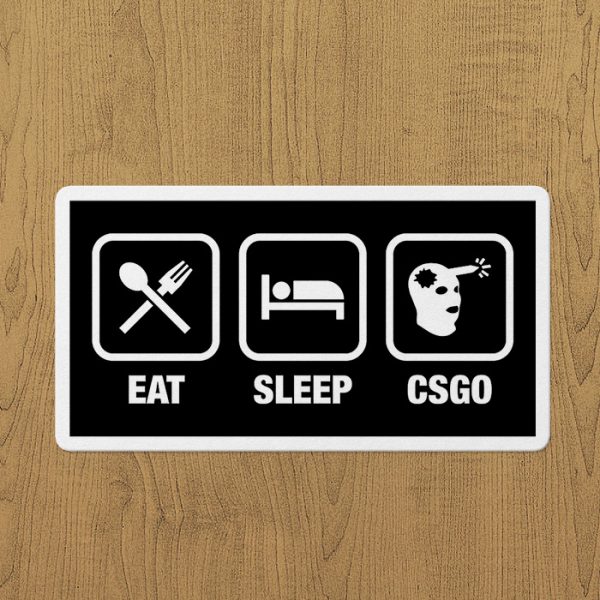 Eat Sleep CsGo Sticker etiket