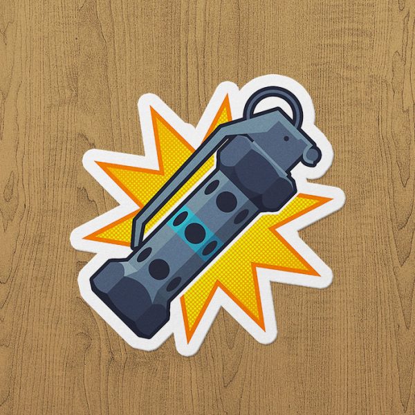 Flash Bombası Sticker etiket