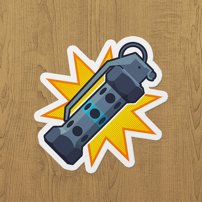 Flash Bombası Sticker etiket Flash Bombası Sticker etiket