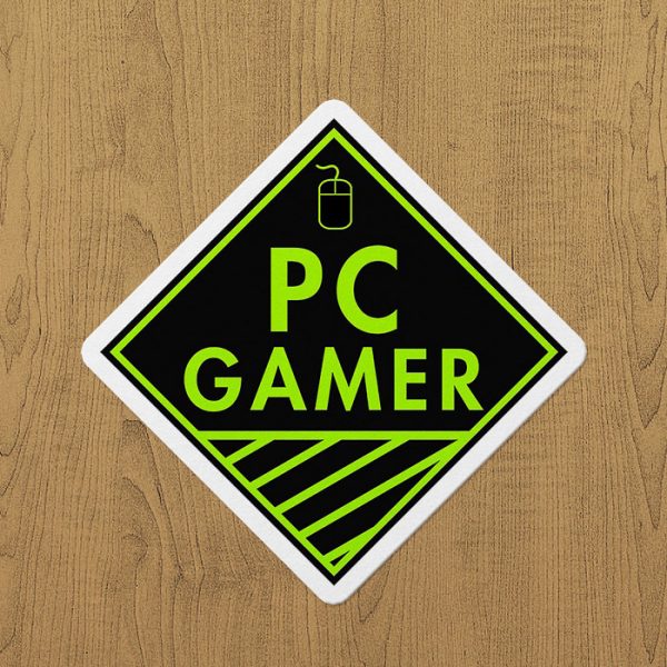 PC Gamer(Yeşil) Sticker etiket
