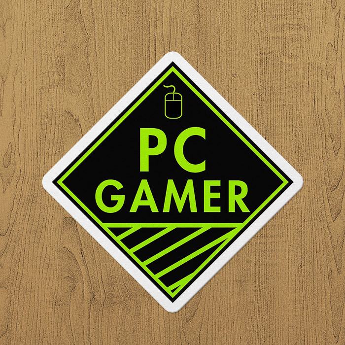 PC Gamer(Yeşil) Sticker etiket PC Gamer(Yeşil) Sticker etiket