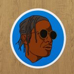 asap rocky 2 sticker etiket