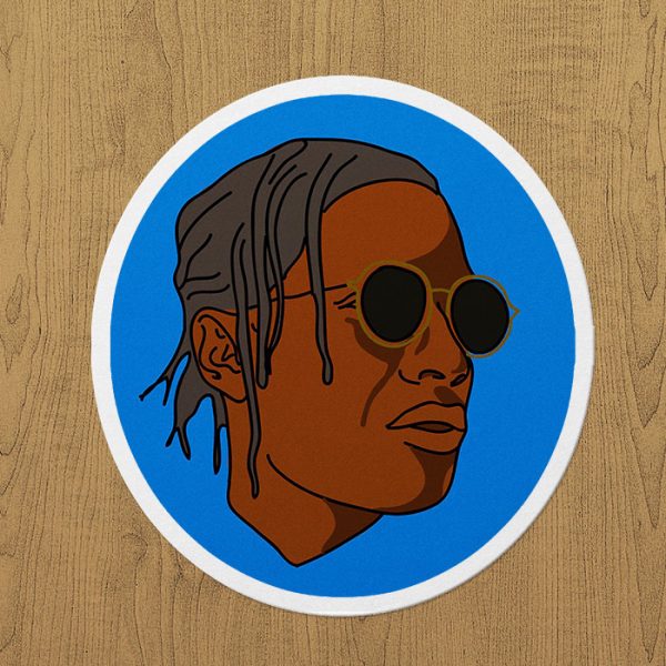 asap rocky 2 sticker etiket