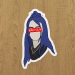 bille eilish bad guy sticker etiket