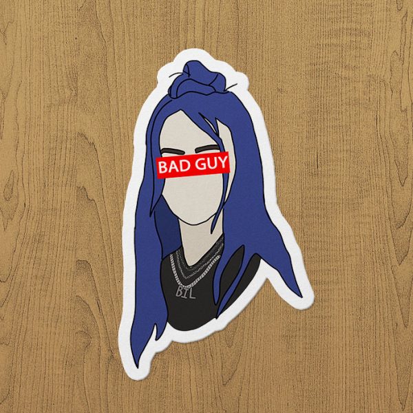 bille eilish bad guy sticker etiket