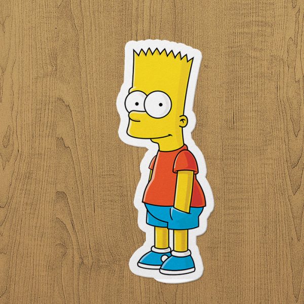 bart simpson sticker etiket