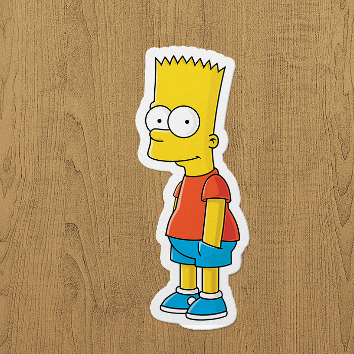 bart simpson sticker etiket bart simpson sticker etiket