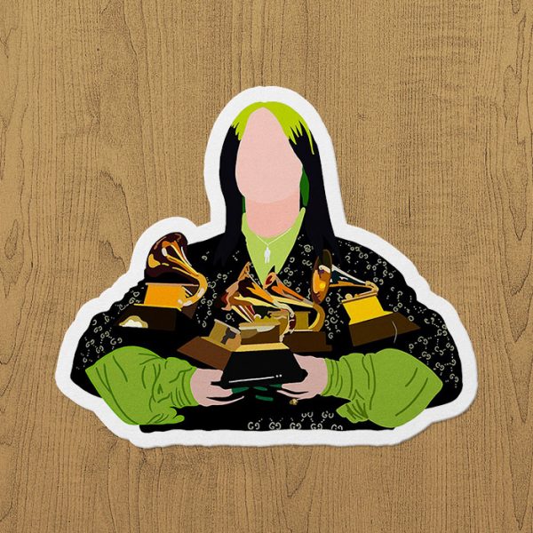 billie eilish grammy sticker etiket
