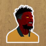 devil savage sticker etiket