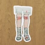 Diz yaraları sticker etiket