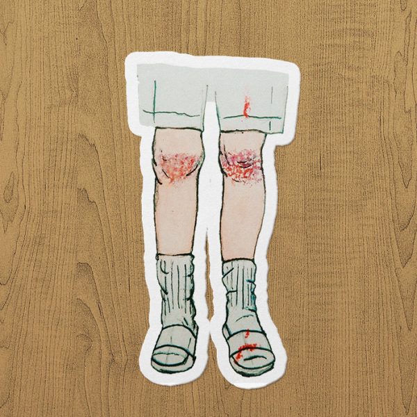 Diz yaraları sticker etiket