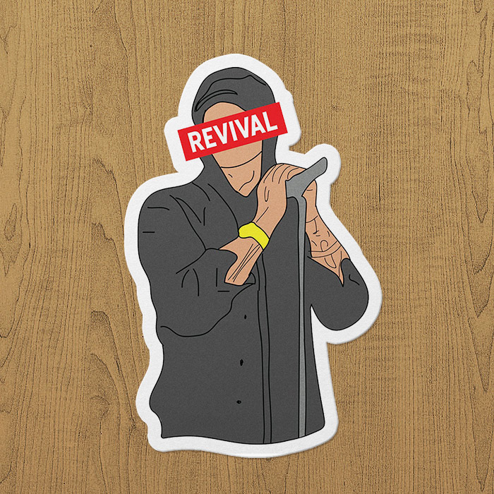 eminem revival sticker etiket eminem revival sticker etiket