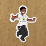 futsal shuffle sticker etiket